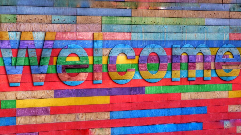 3D painting of Welcome- welcome emails